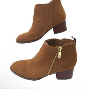 Tommy Hilfiger Brown Suede Ankle Boots Size 6M‎